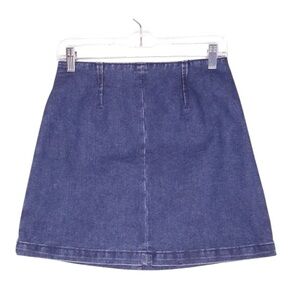 Y2K VINTAGE FOREVER 21 Women’s SZ M Pleated Denim Blue Jean Mini Skirt Festival